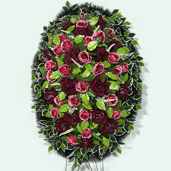 Венок из искусственных цветов